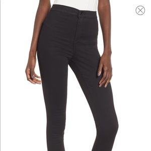 Topshop Moto Joni High Waist Black Jeans
